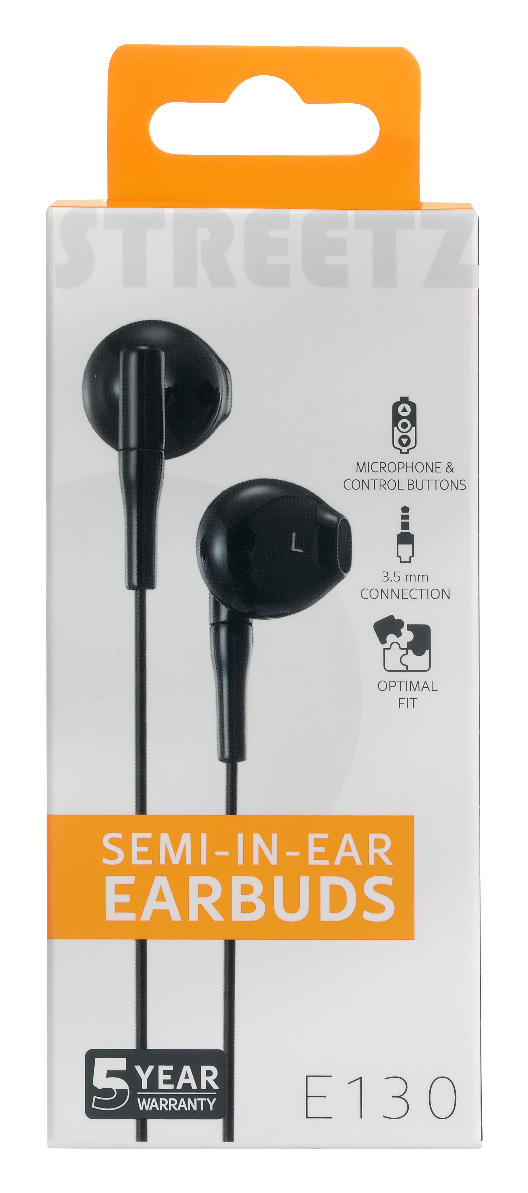 Auricolari semi-in-ear 3.5mm nero