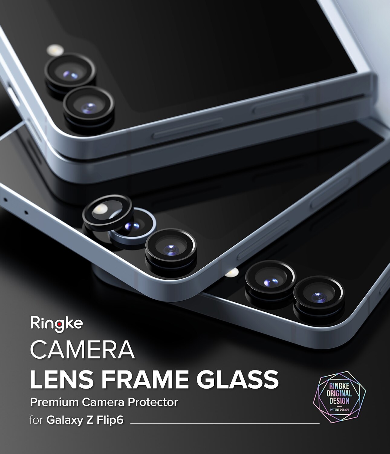 Camera Lens Frame Glass (2 pezzi) Samsung Galaxy Z Flip 6 Black