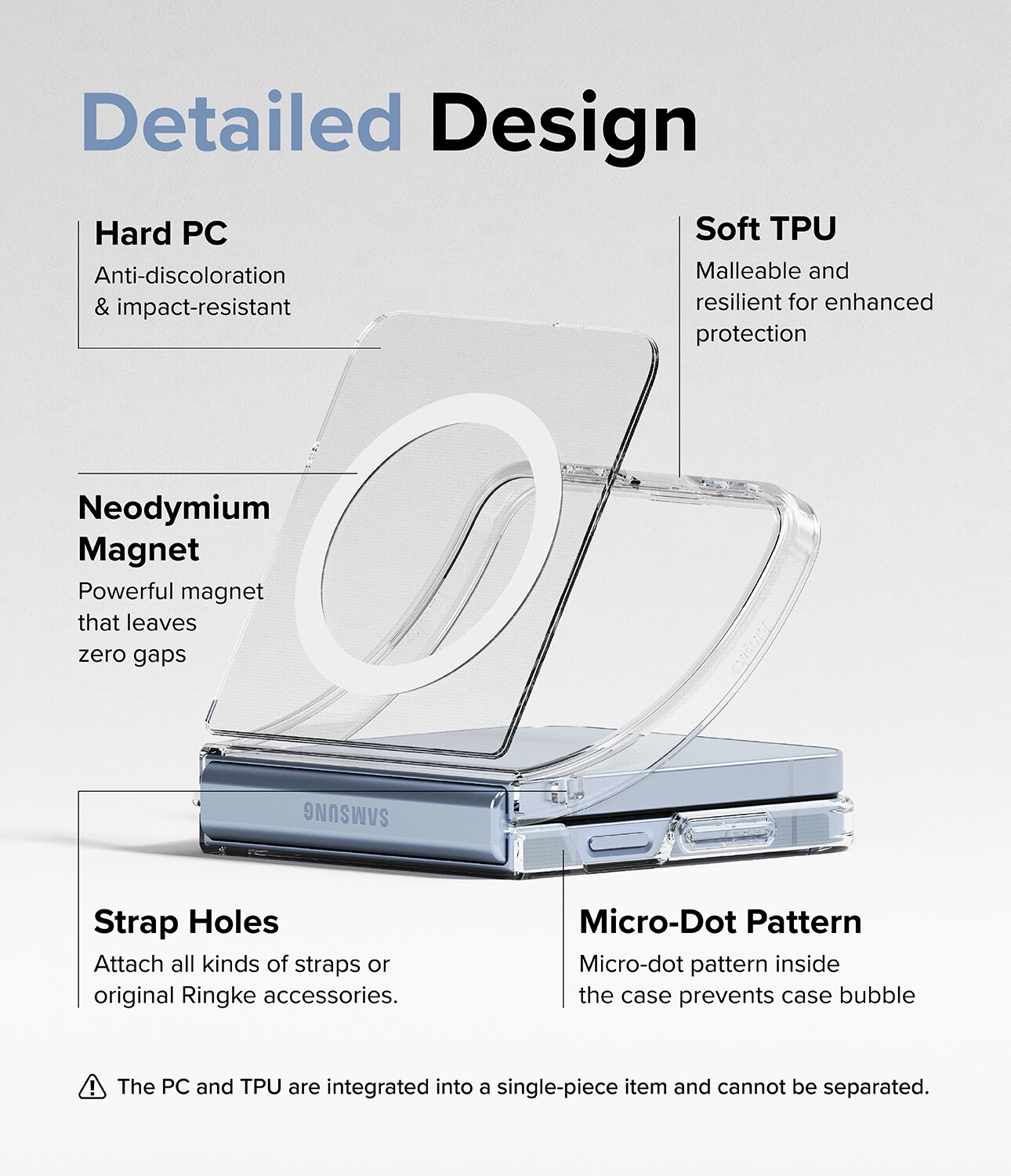 Cover Fusion Magnetic Samsung Galaxy Z Flip 6 Trasparente