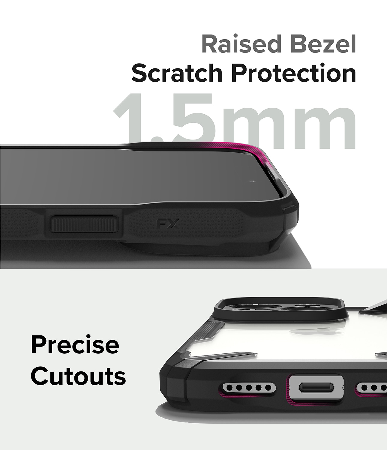 Cover Fusion X iPhone 15 Pro nero