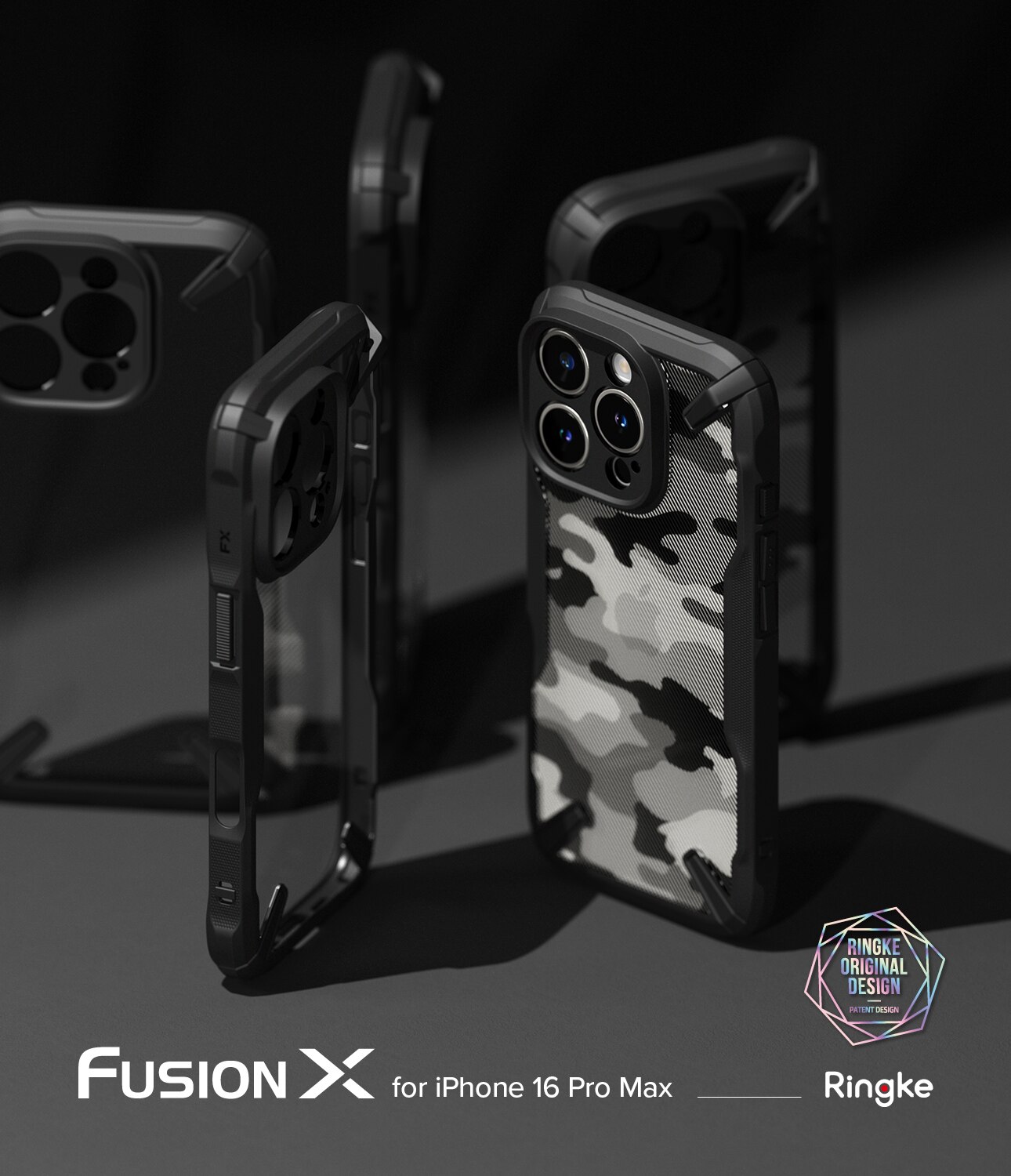 Cover Fusion X iPhone 16 Pro Max Camo Black