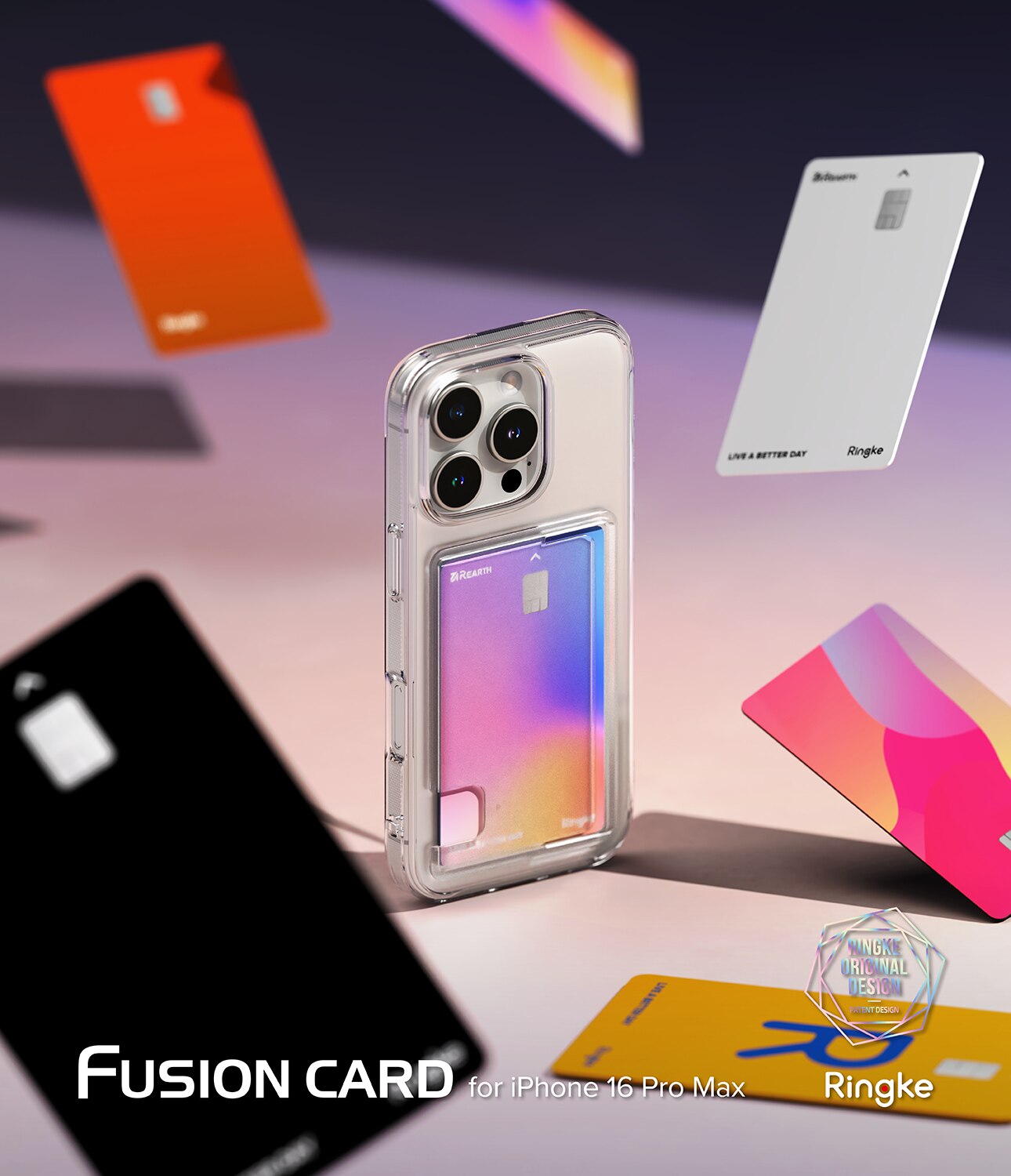 Cover Fusion Card iPhone 16 Pro Max trasparente