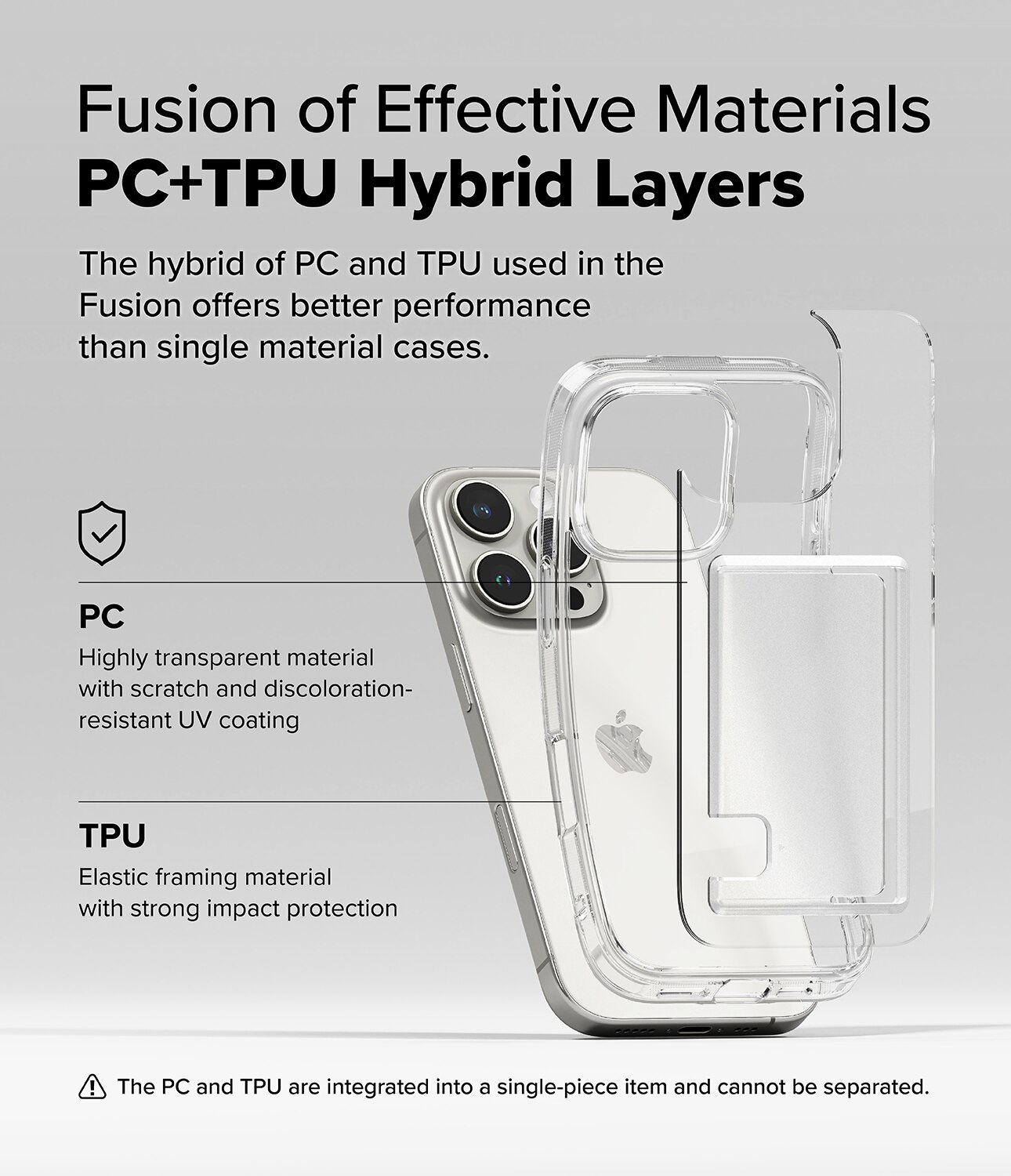 Cover Fusion Card iPhone 16 Pro Max trasparente