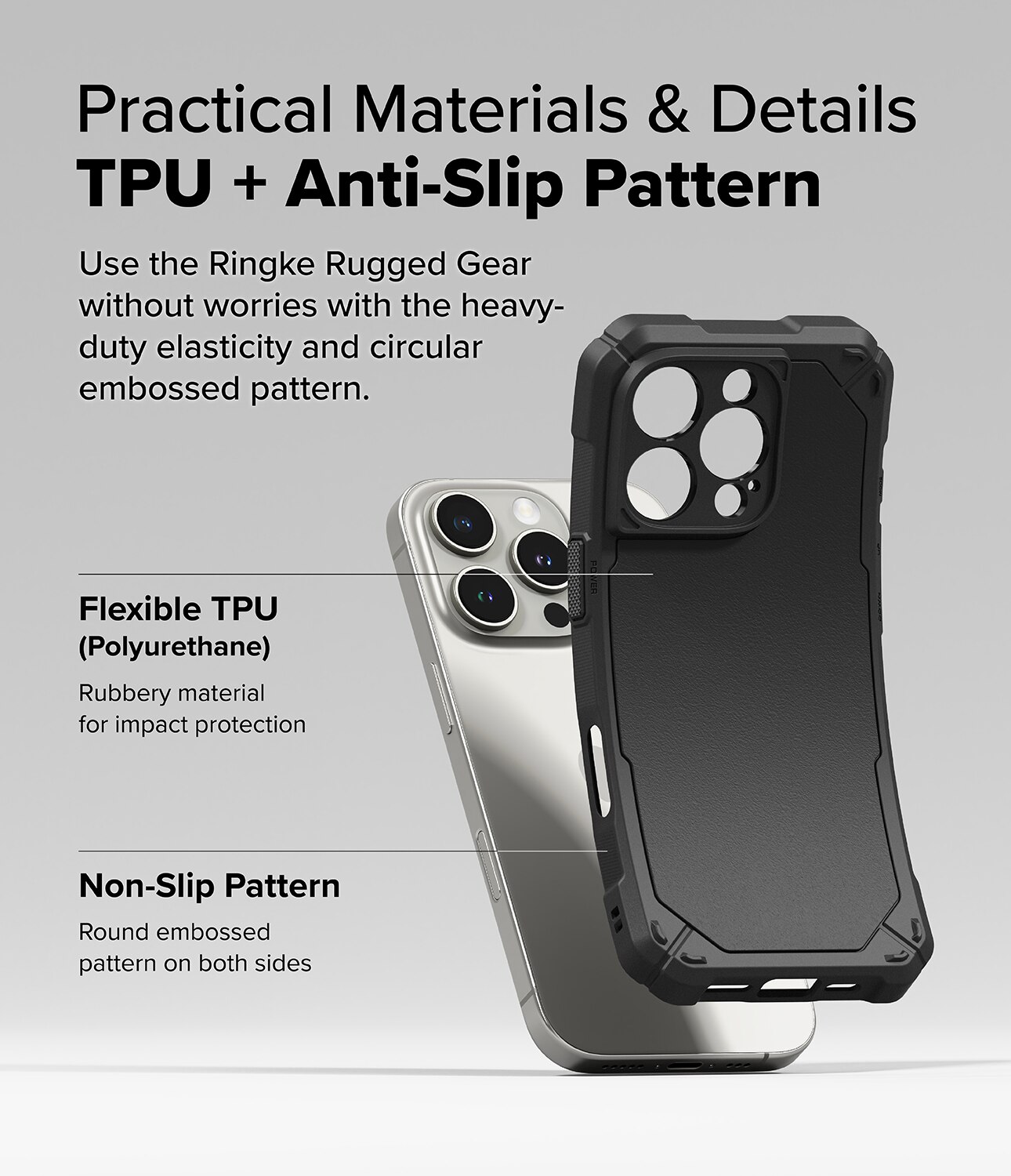 Rugged Gear Magnetic Cover iPhone 16 Pro Max Black