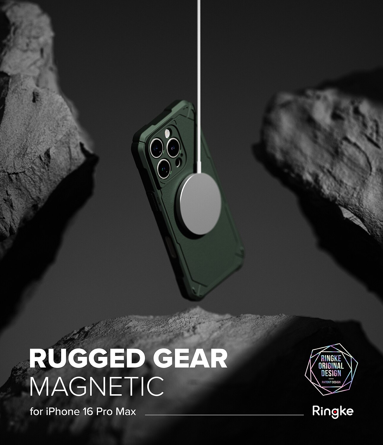 Rugged Gear Magnetic Cover iPhone 16 Pro Max Dark Green