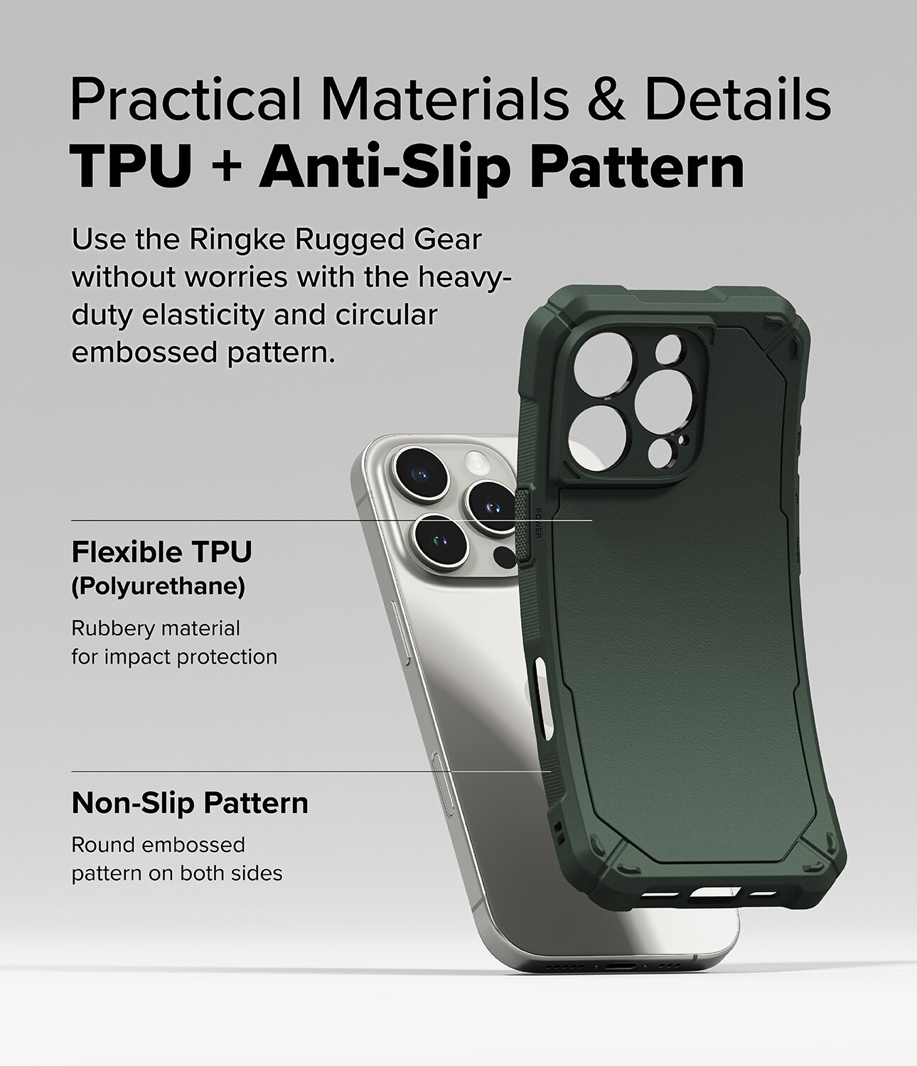 Rugged Gear Magnetic Cover iPhone 16 Pro Max Dark Green