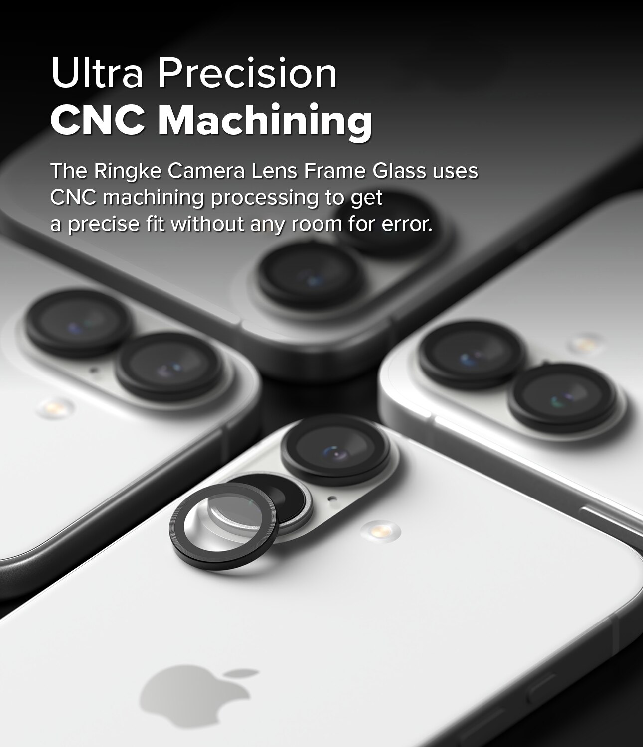 Camera Lens Frame Glass (2 pezzi) iPhone 16 Black