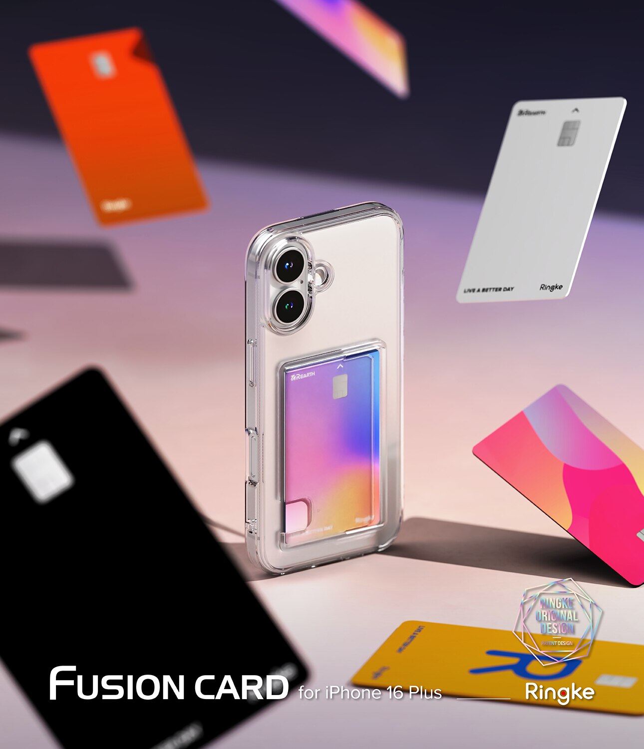 Cover Fusion Card iPhone 16 trasparente