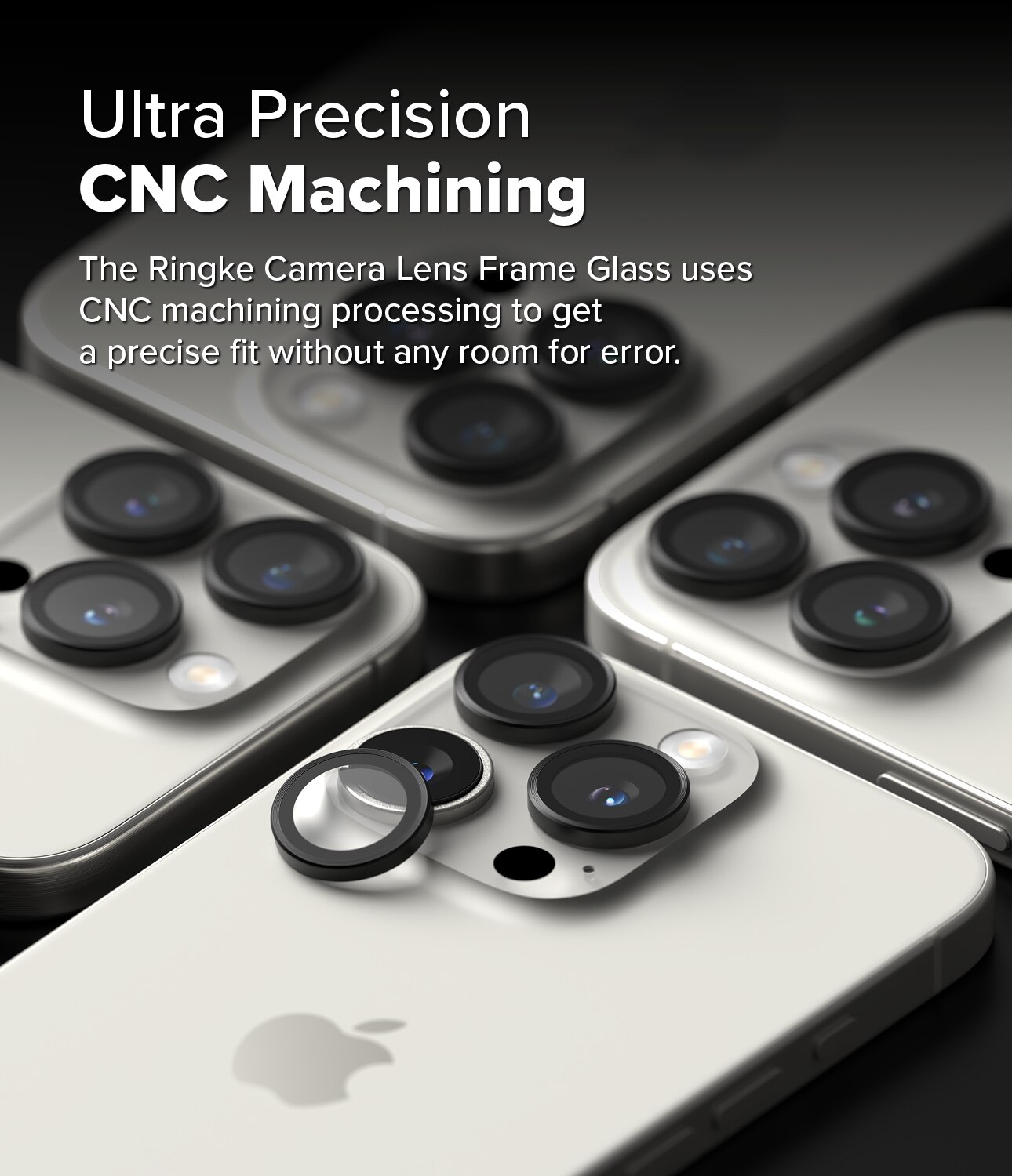 Camera Lens Frame Glass (2 pezzi) iPhone 16 Pro Black