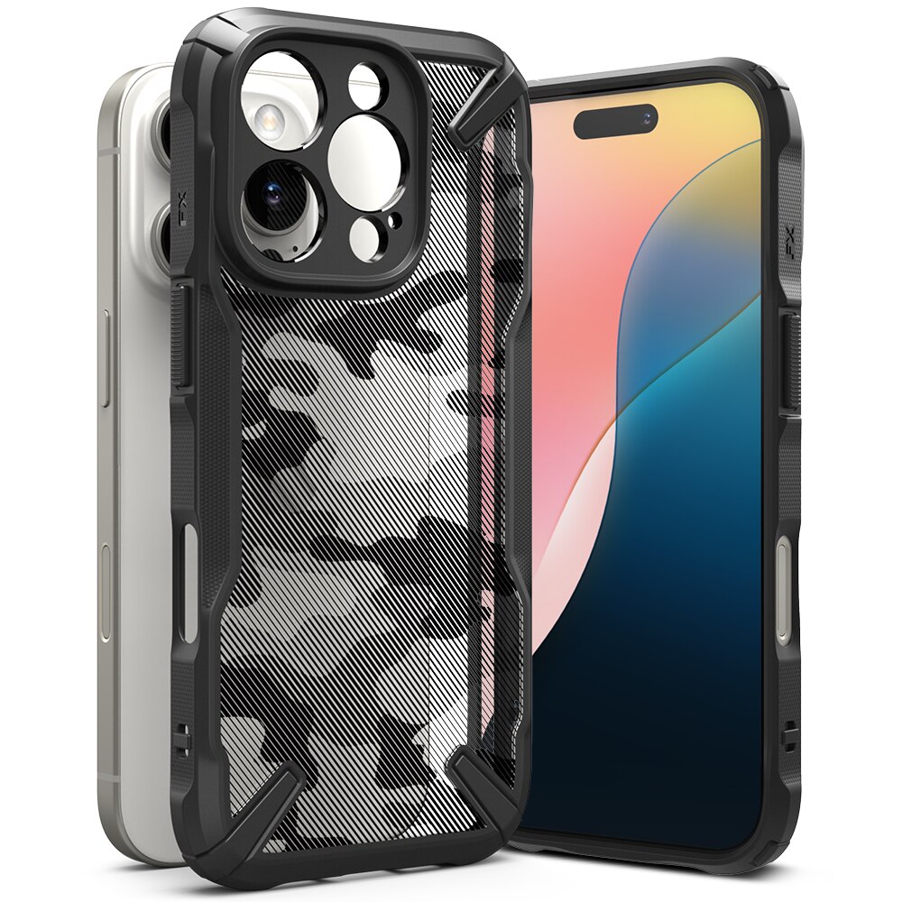 Cover Fusion X iPhone 16 Pro Max Camo Black