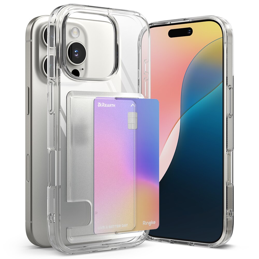 Cover Fusion Card iPhone 16 Pro Max trasparente