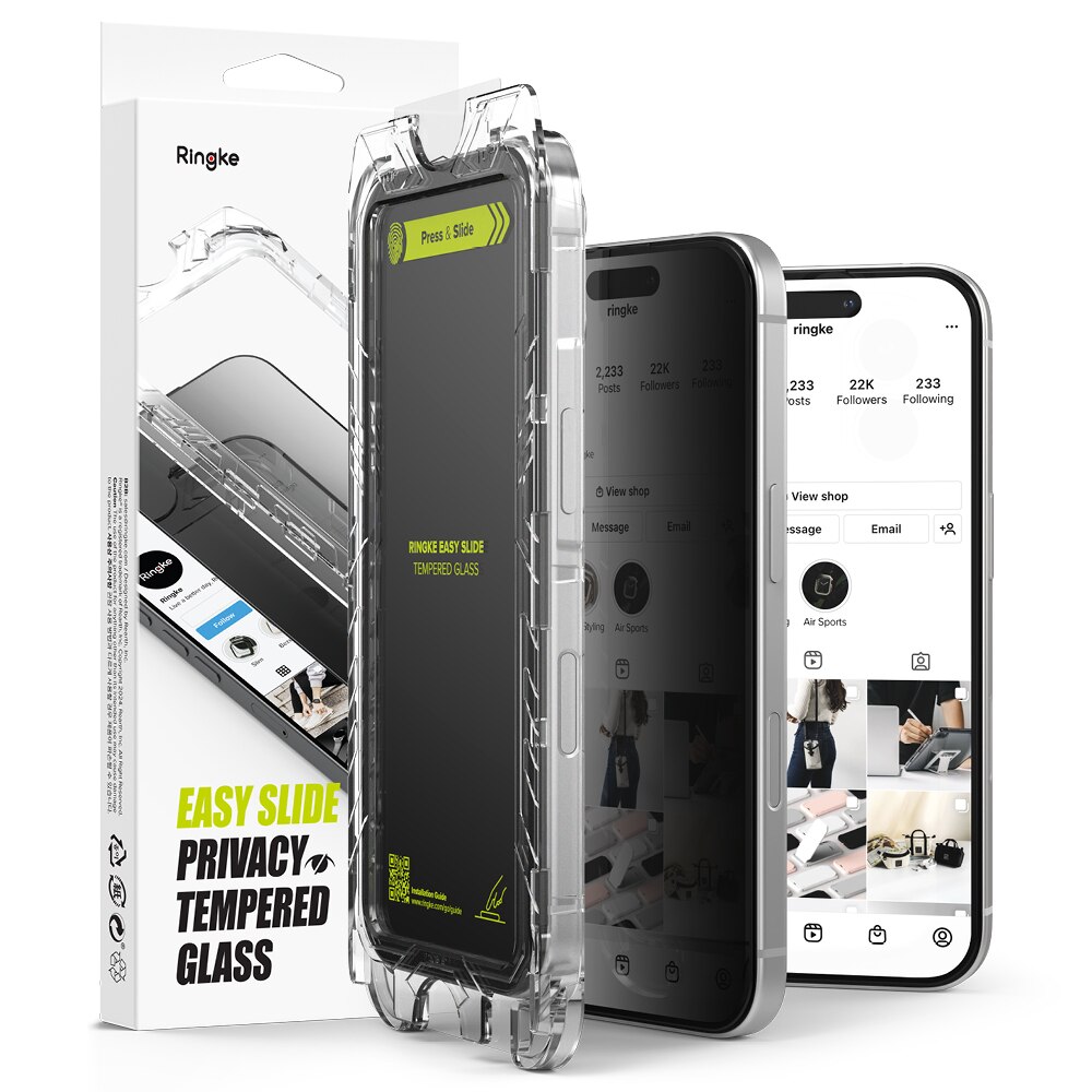 Easy Slide Privacy Glass (2 pezzi) iPhone 16 Pro Max