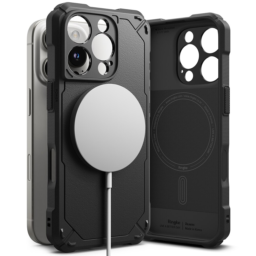 Rugged Gear Magnetic Cover iPhone 16 Pro Black