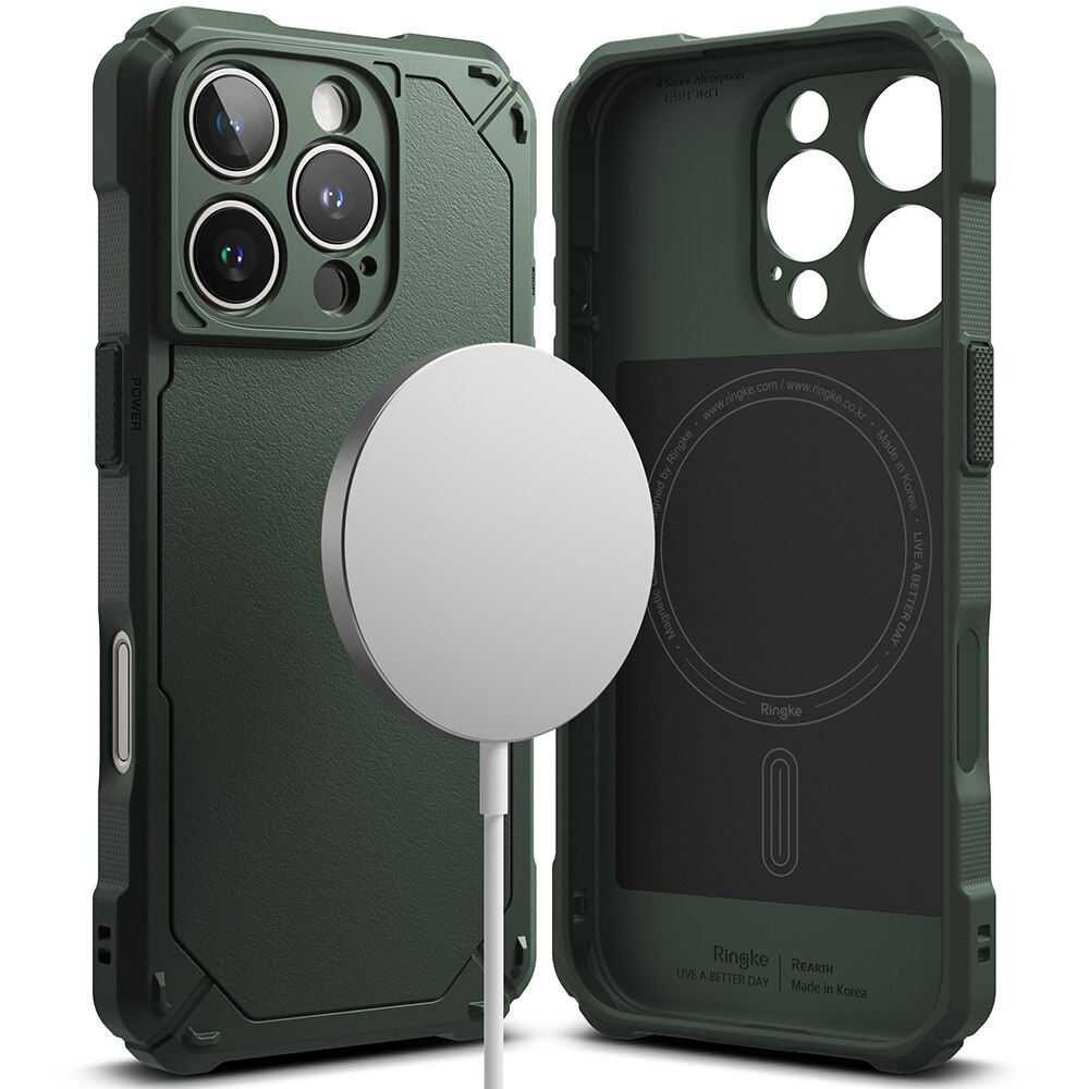 Rugged Gear Magnetic Cover iPhone 16 Pro Dark Green