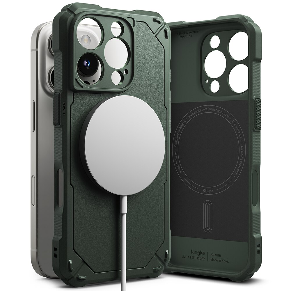 Rugged Gear Magnetic Cover iPhone 16 Pro Dark Green