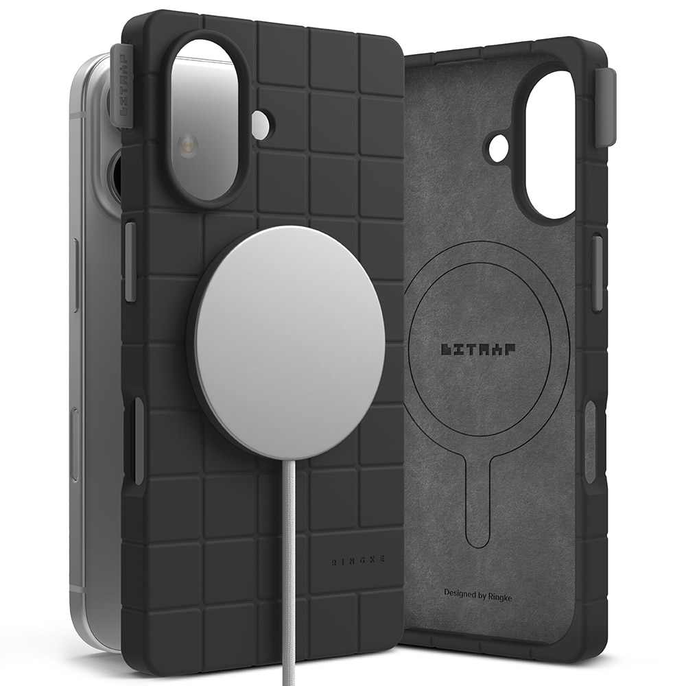 Bitmap Silicone Magnetic Cover iPhone 16 Black