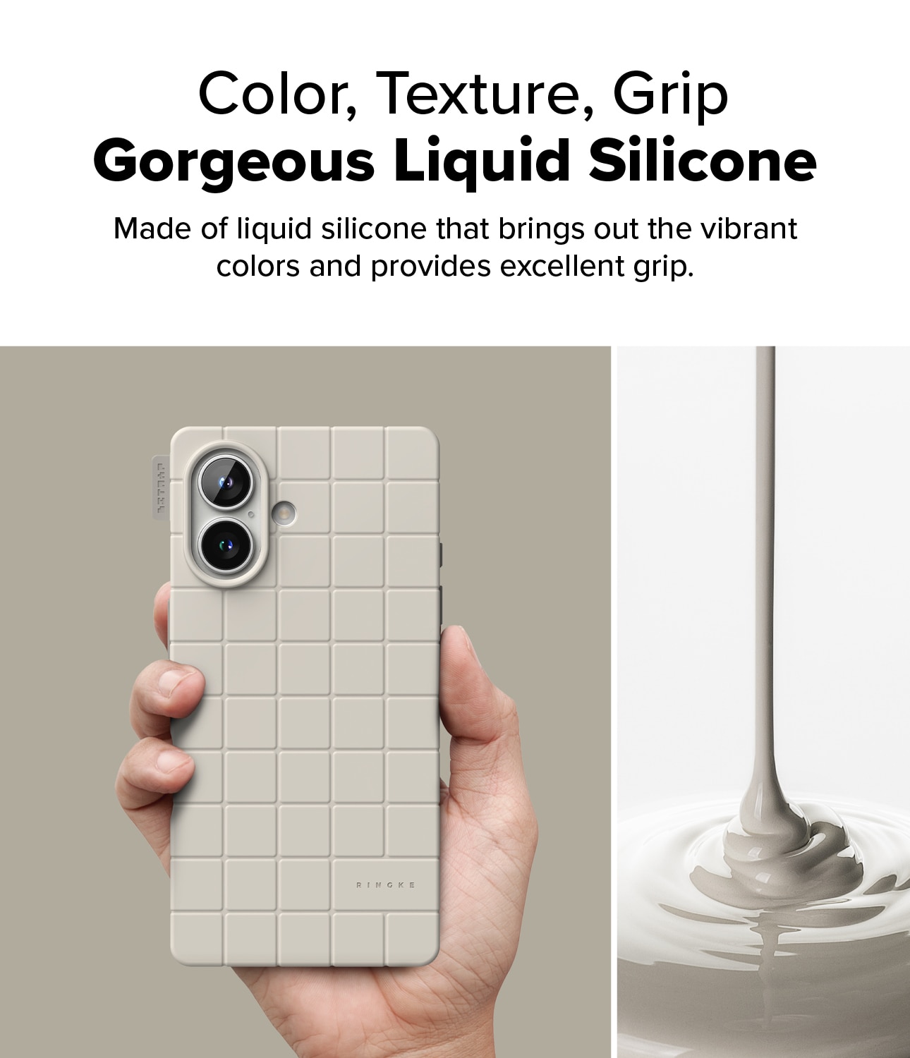 Bitmap Silicone Magnetic Cover iPhone 16 Stone