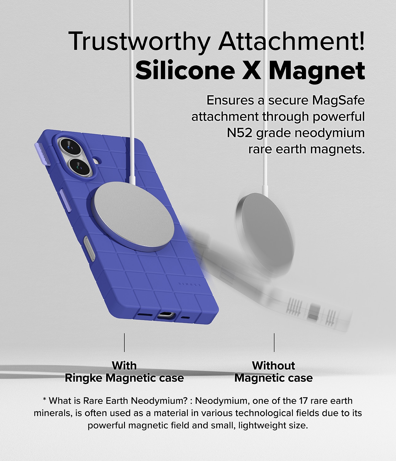 Bitmap Silicone Magnetic Cover iPhone 16 Ultramarine