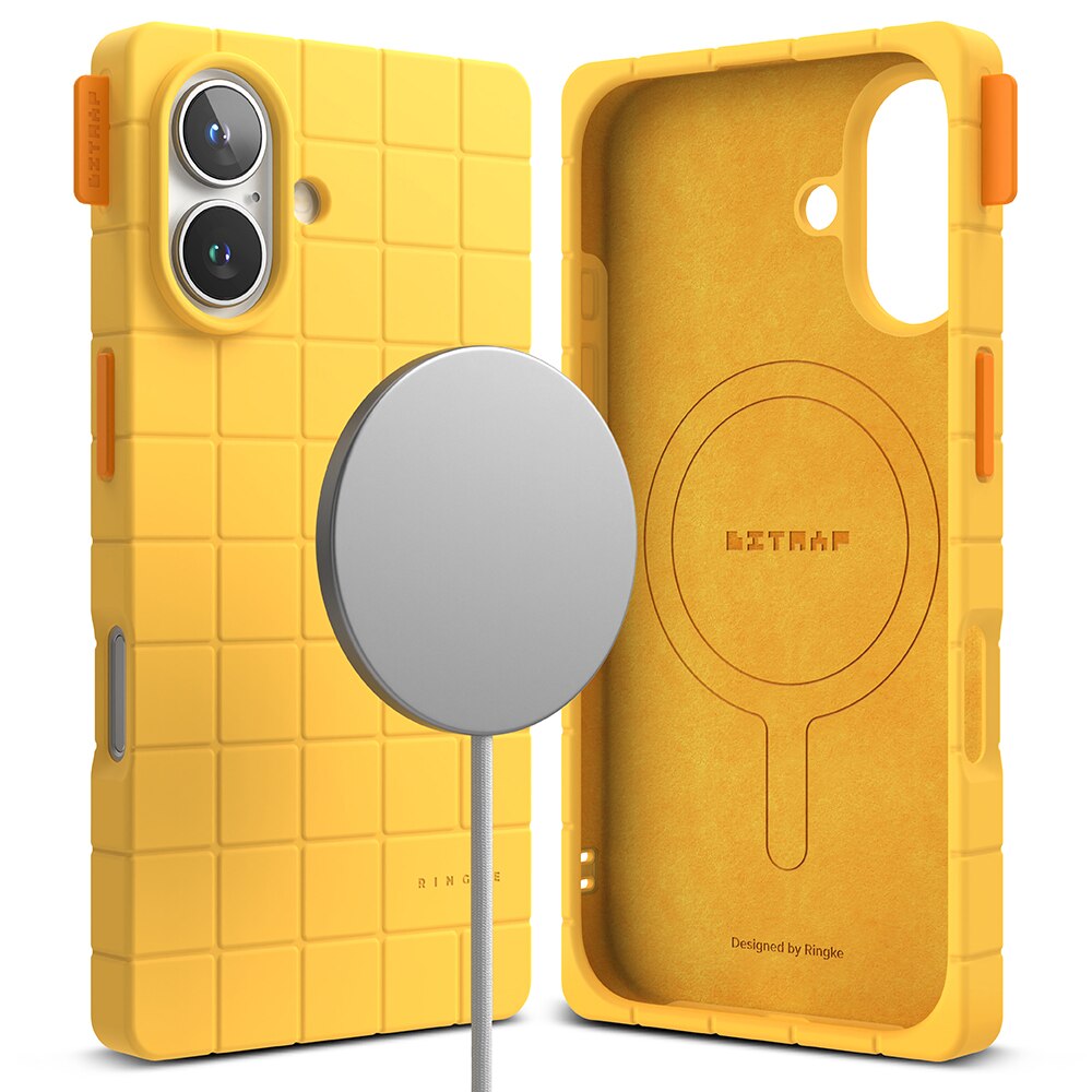 Bitmap Silicone Magnetic Cover iPhone 16 Yellow