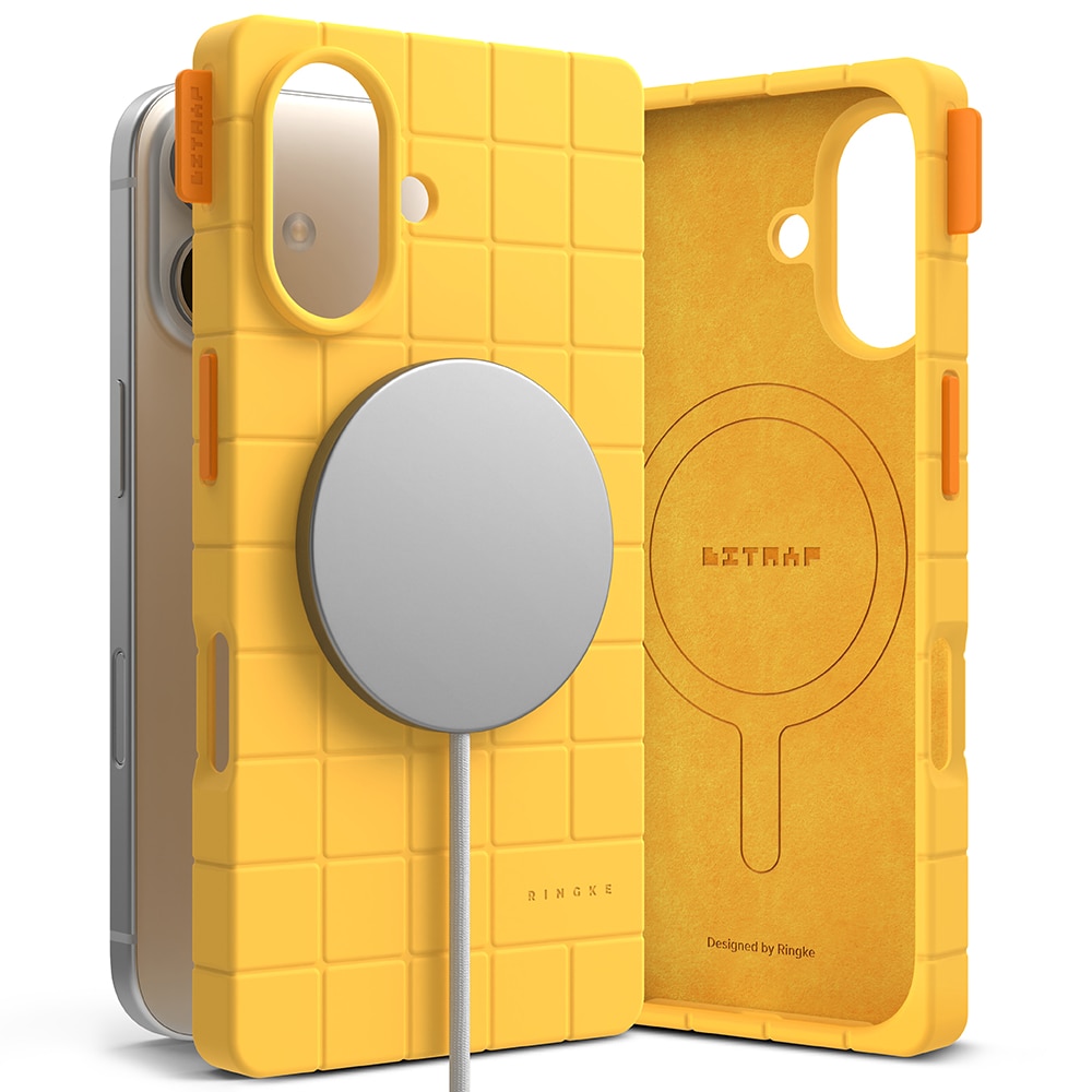 Bitmap Silicone Magnetic Cover iPhone 16 Yellow