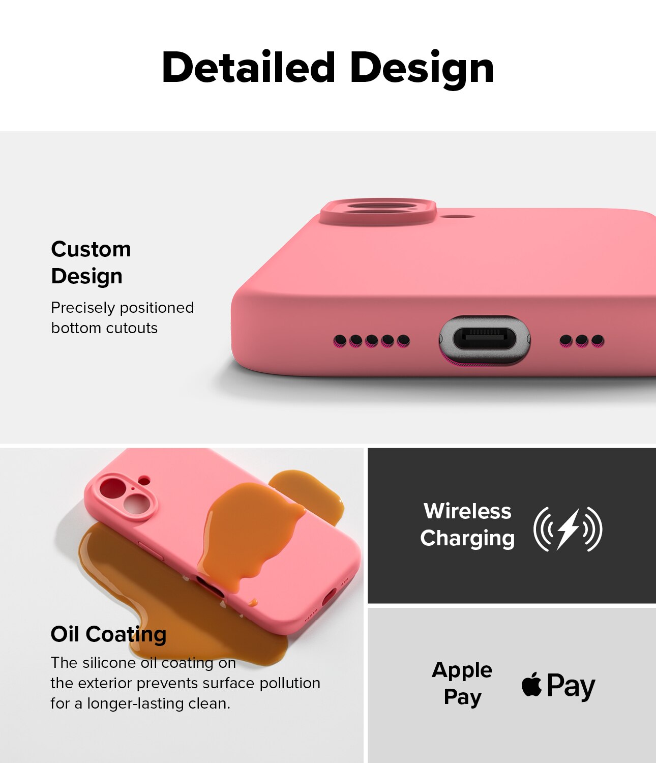 Silicone Magnetic Cover iPhone 16 Pink