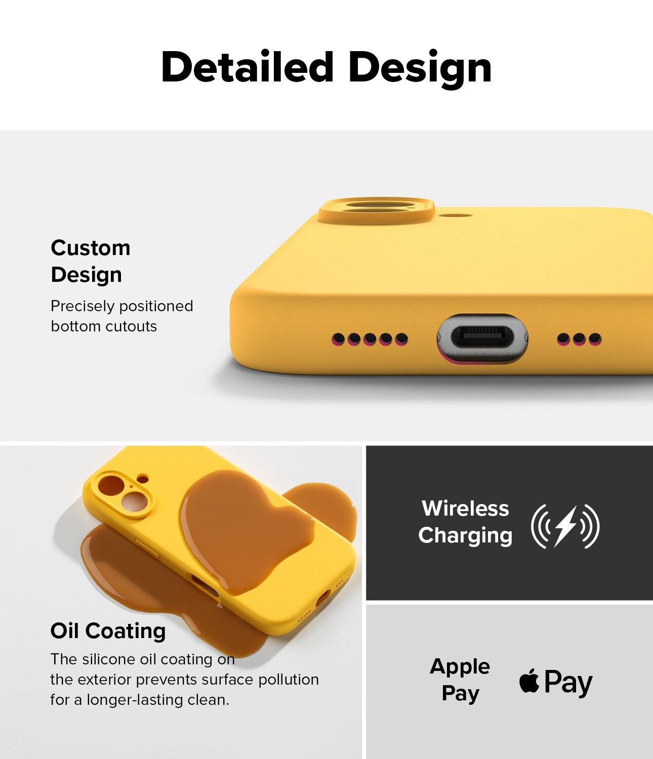 Silicone Magnetic Cover iPhone 16 Yellow