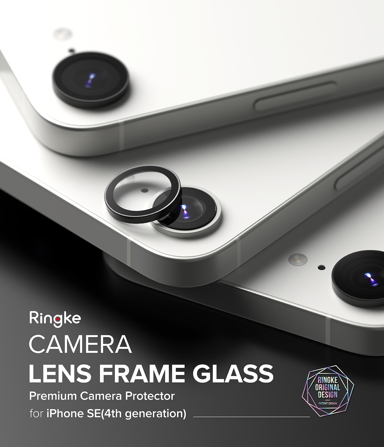 Camera Lens Frame Glass (2 pezzi) iPhone SE 4 Black