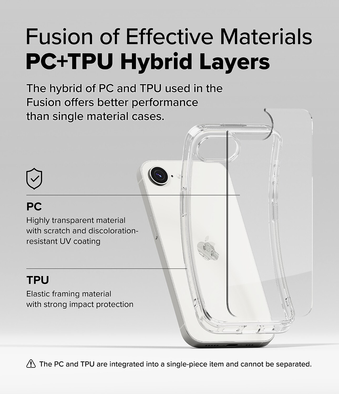 Cover Fusion iPhone SE 4 Clear