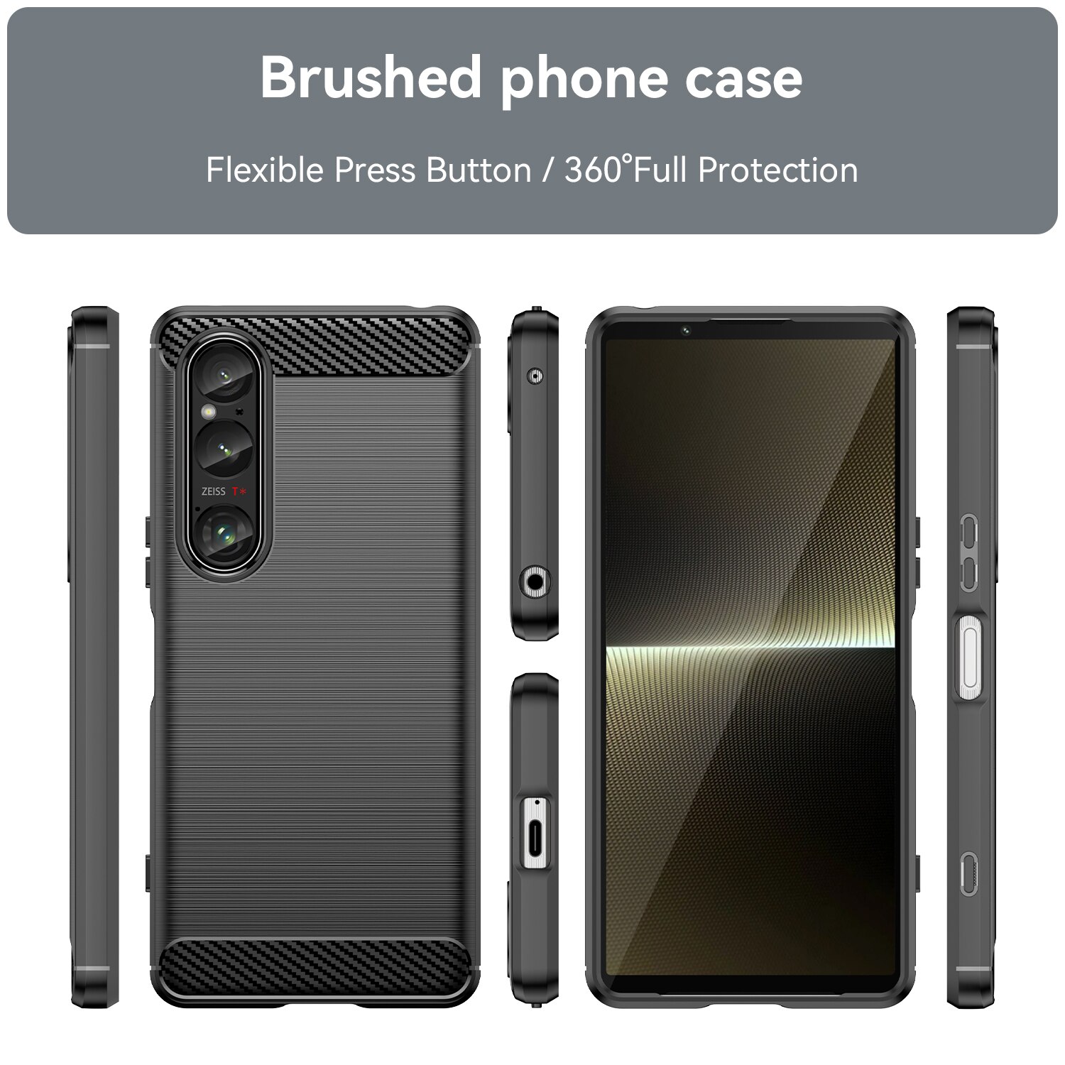 Cover TPU Brushed Sony Xperia 1 VI Black