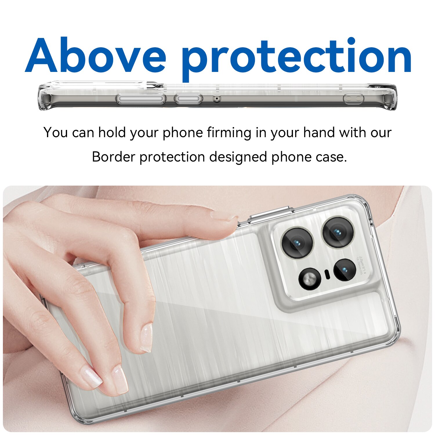 Cover ibride per Motorola Edge 50 Pro trasparente