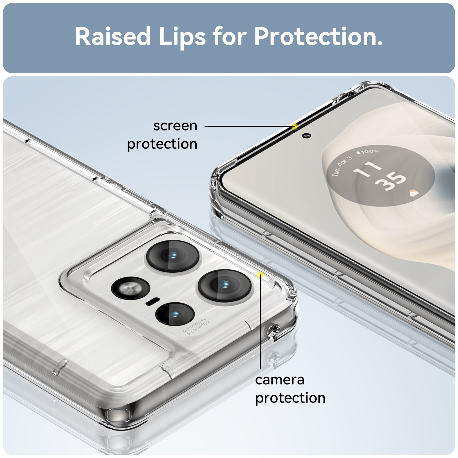 Cover ibride per Motorola Edge 50 Pro trasparente