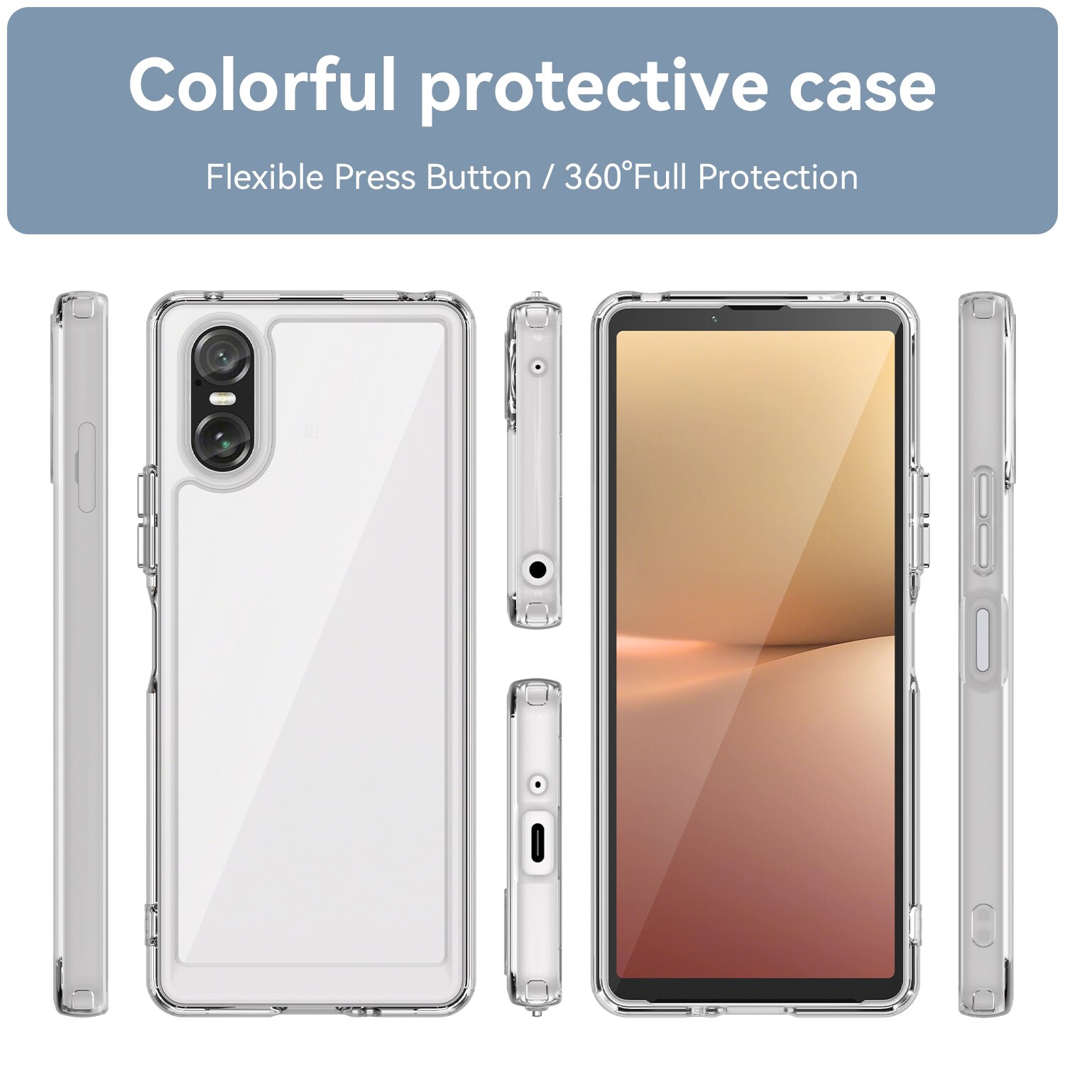 Cover ibride per Sony Xperia 10 VI trasparente