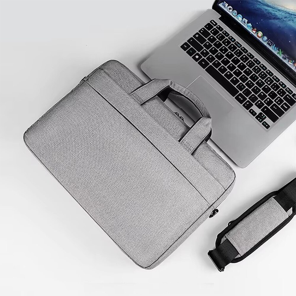 Borsa per laptop con tracolla up to 13,3" grigio chiaro