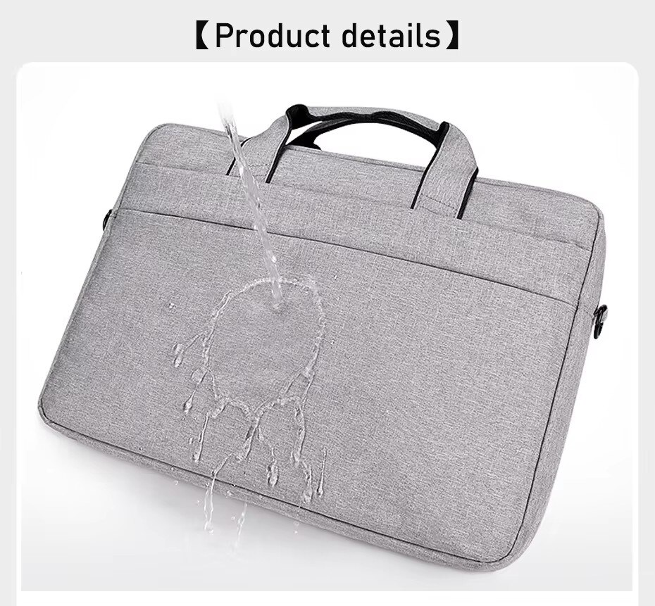 Borsa per laptop con tracolla up to 13,3" grigio chiaro