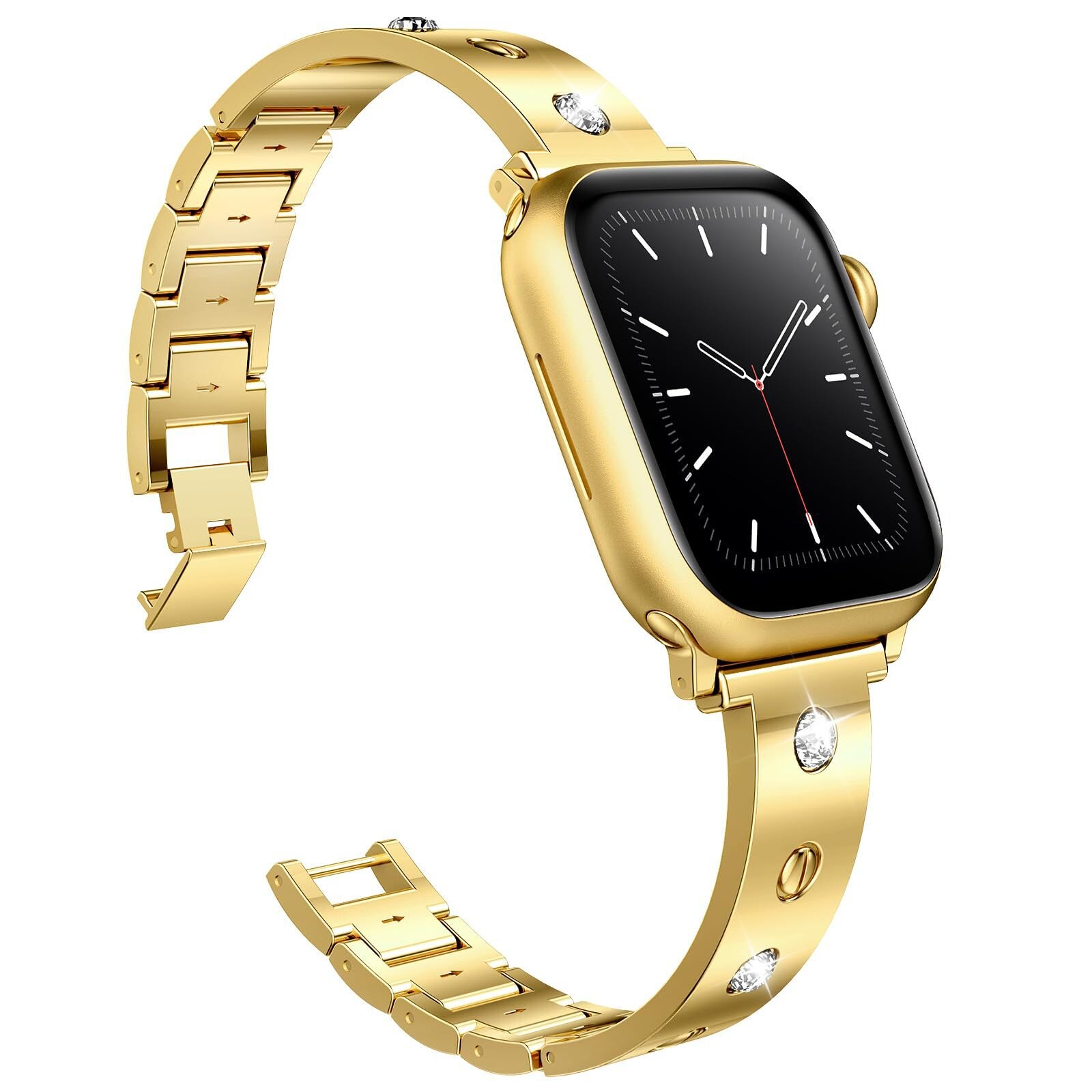 Cinturino Bangle Diamond Apple Watch Series 10 42mm, oro