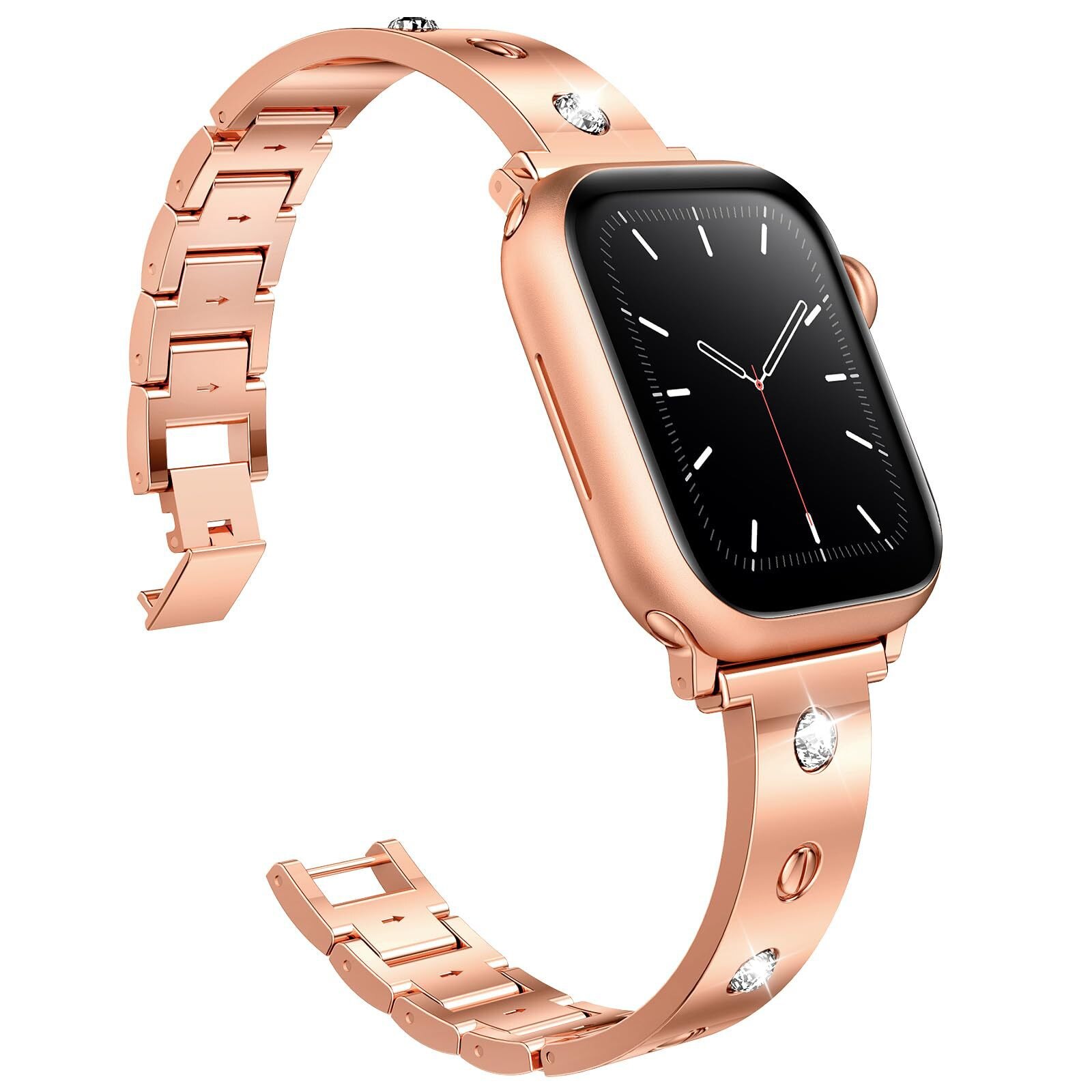 Cinturino Bangle Diamond Apple Watch Series 10 42mm, oro rosa