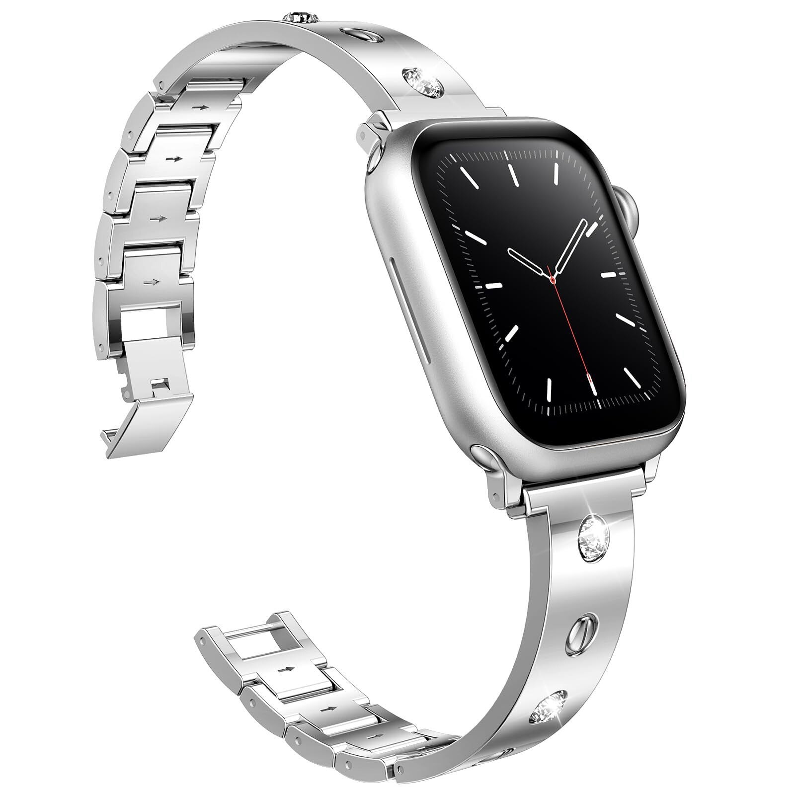 Cinturino Bangle Diamond Apple Watch SE 40mm, d'argento