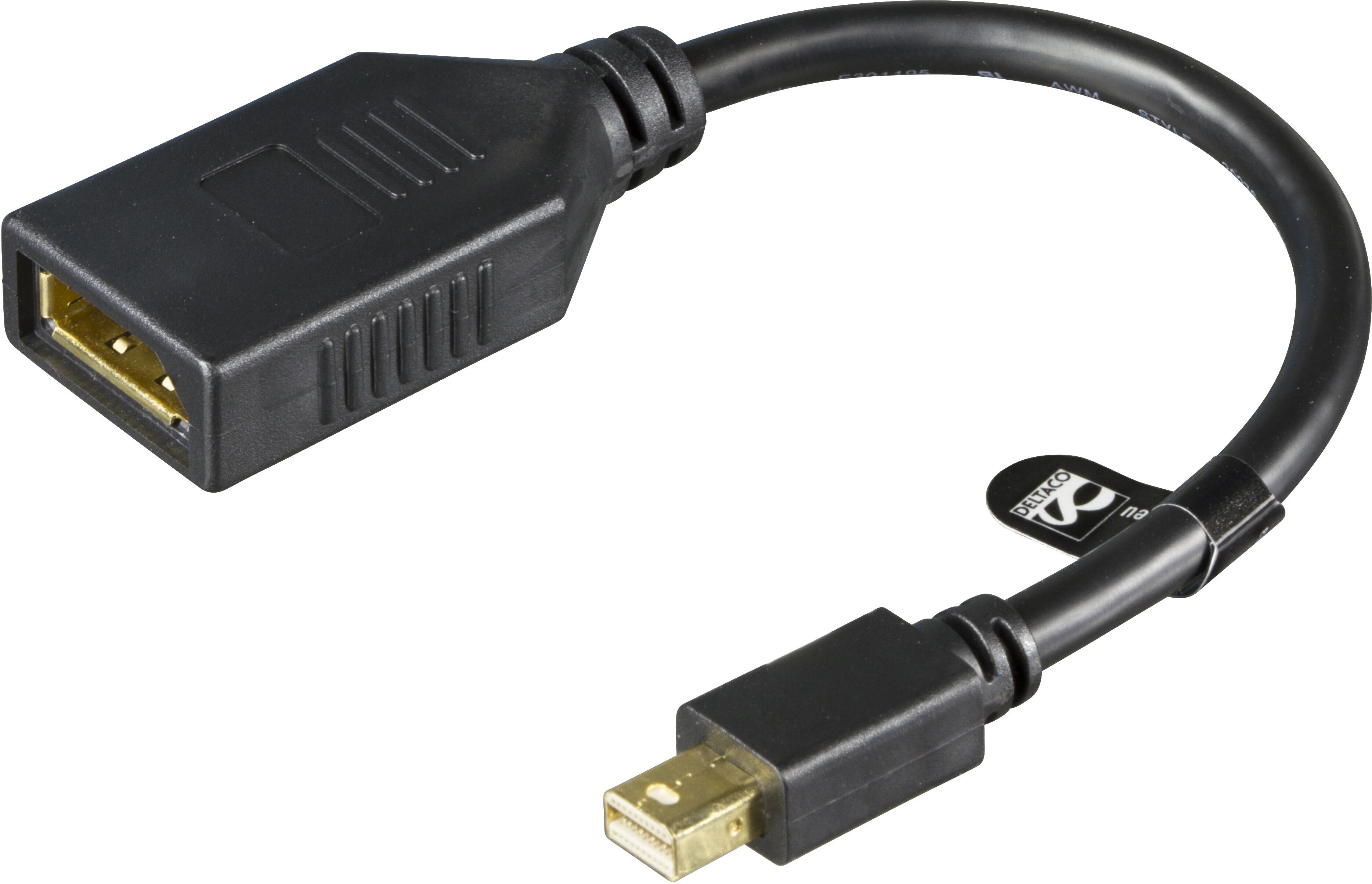 Adattatore da DisplayPort a Mini DisplayPort di 0,2 m nero