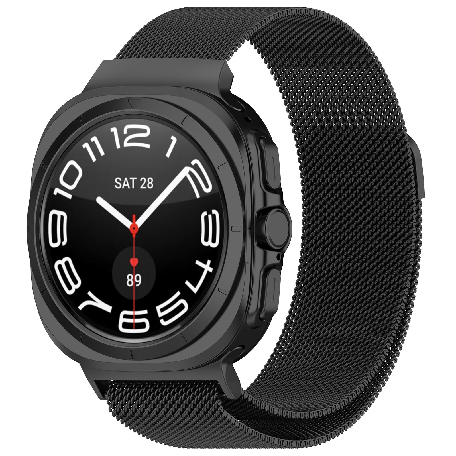 Cinturino in maglia milanese per Samsung Galaxy Watch Ultra 47mm, nero