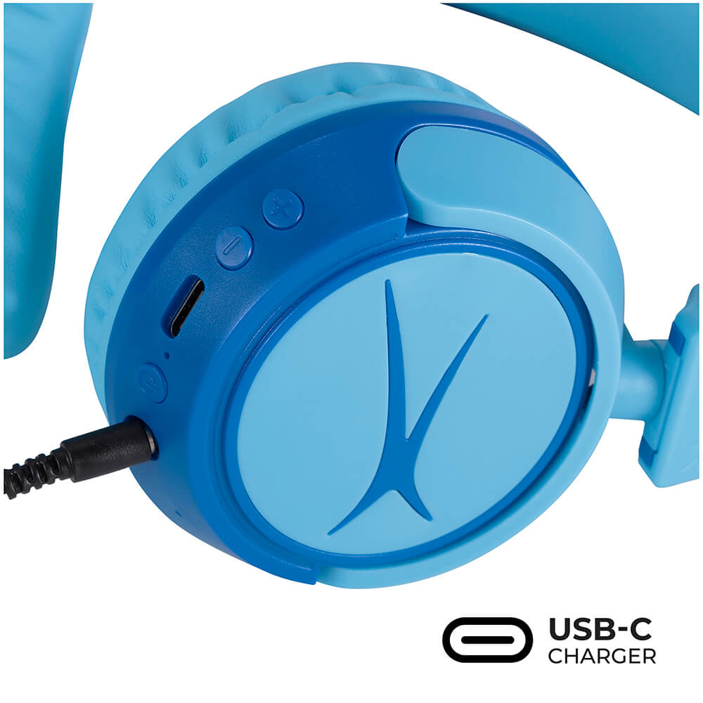 Cuffie wireless On-Ear per bambini 2-in-1, blu