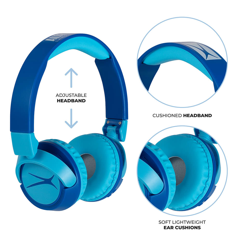 Cuffie wireless On-Ear per bambini 2-in-1, blu