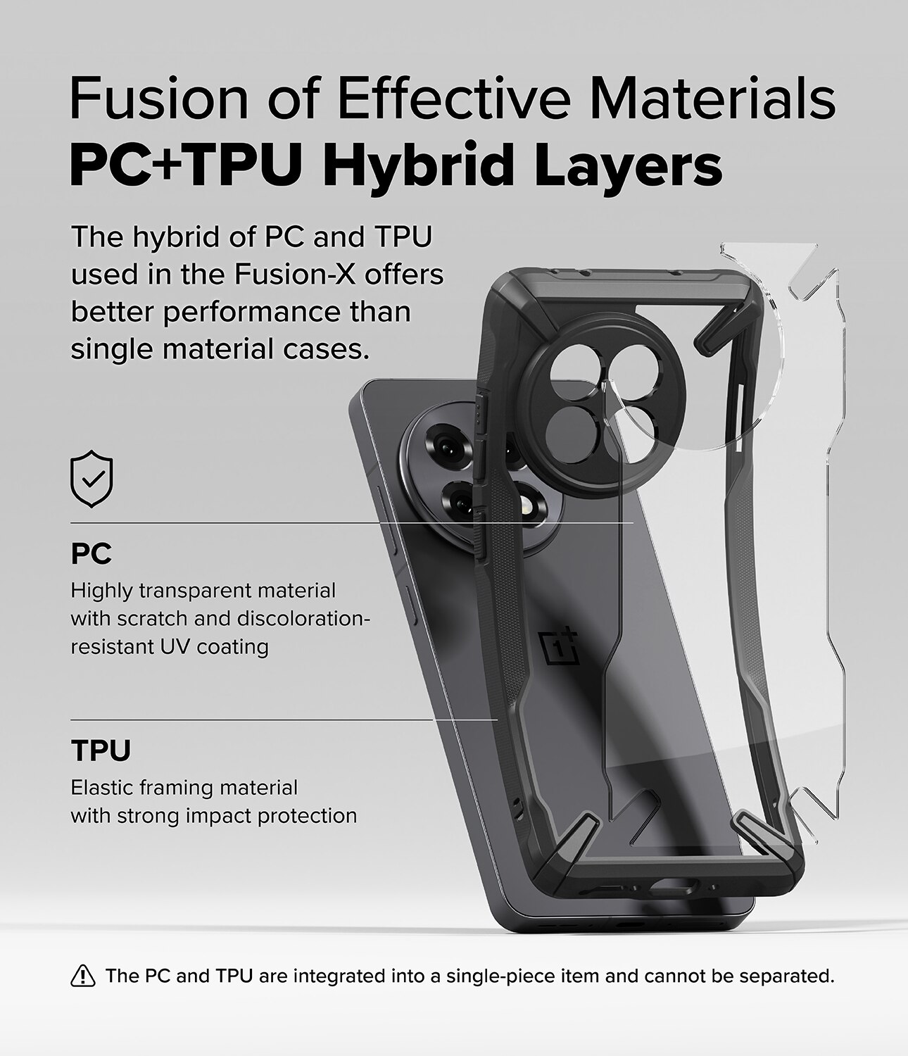 Cover Fusion X  OnePlus 13R Nero