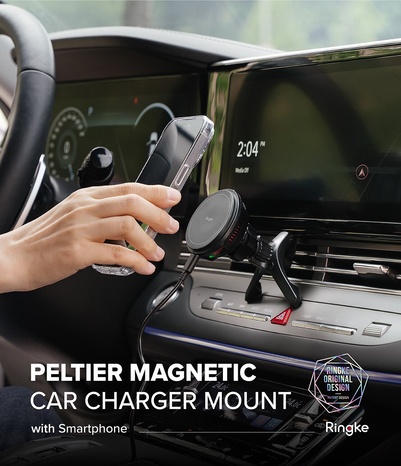 Peltier MagSafe Car Charger, nero