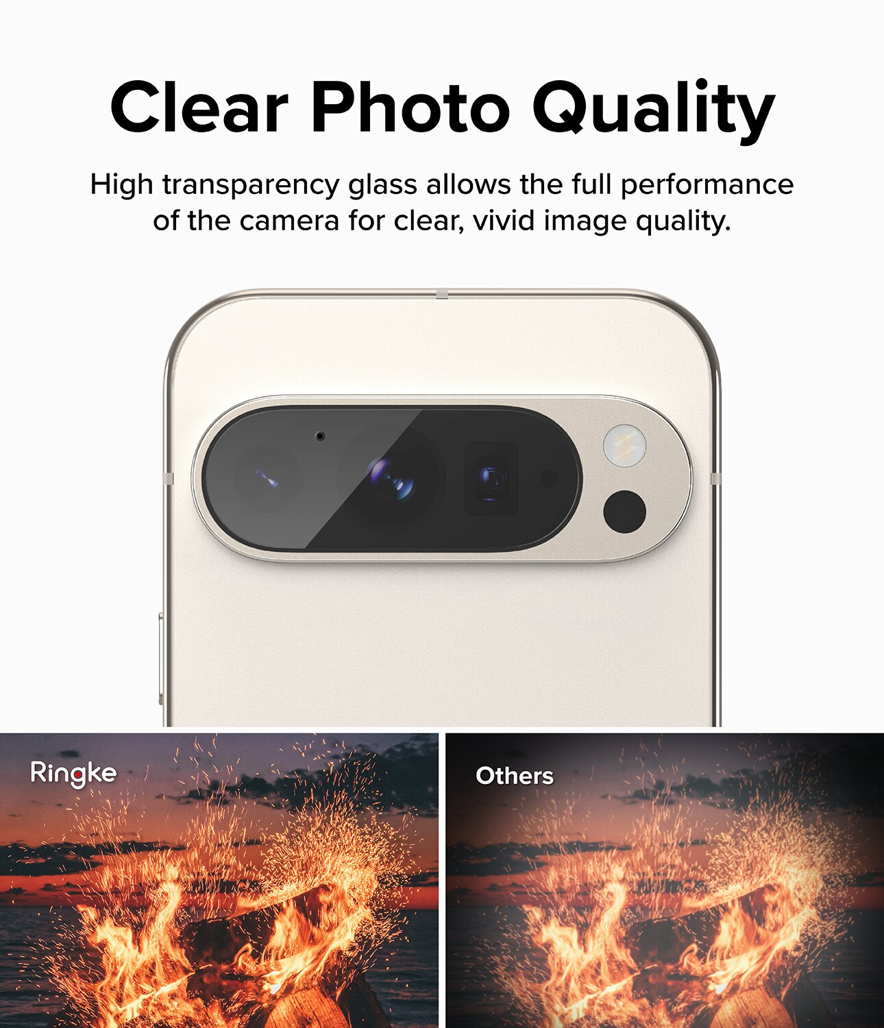 Camera Protector Glass (3-pack) Google Pixel 9 Pro XL Trasparente