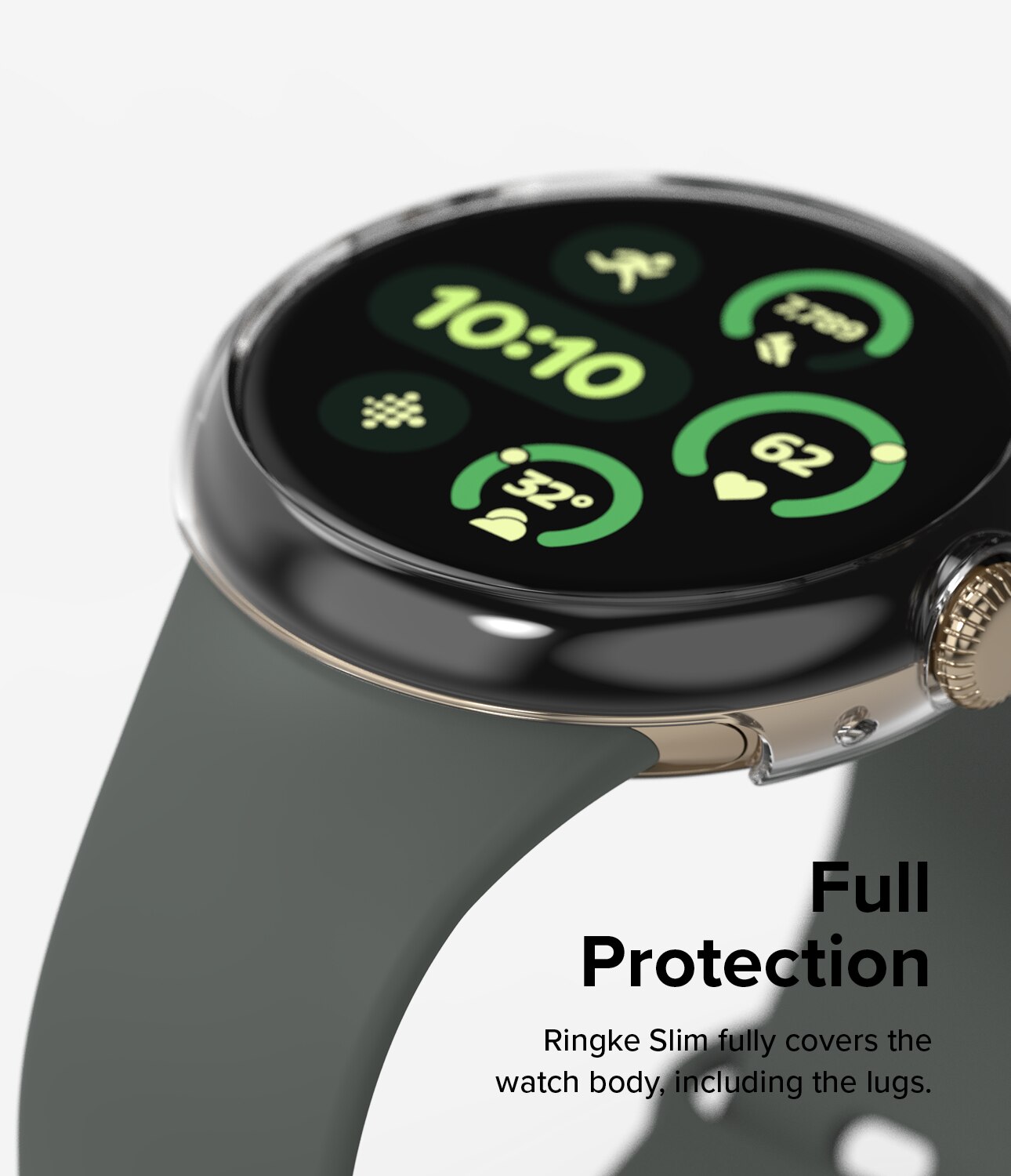 Cover Slim (2 pezzi) Google Pixel Watch 3 41mm Matte Black & Clear