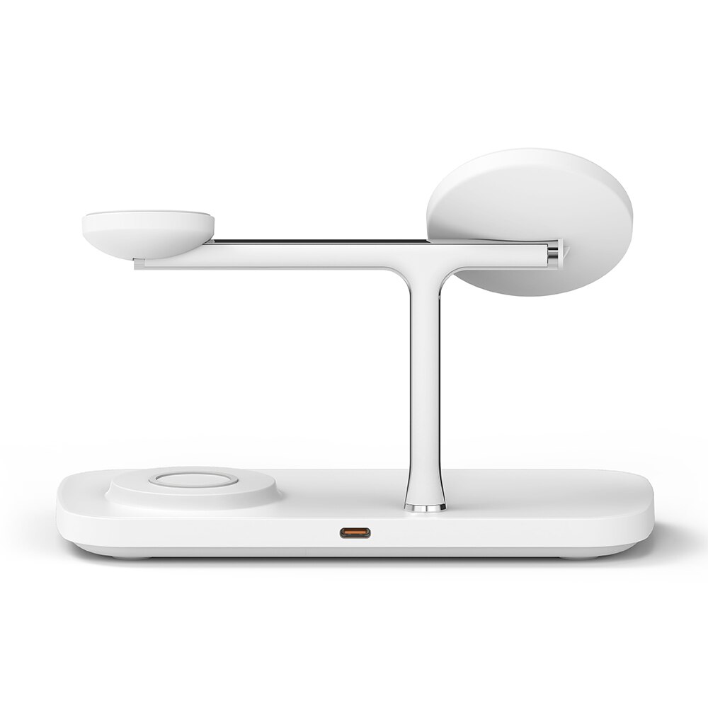 3-in-1 Wireless Charger Stand Qi2 MagSafe, bianco