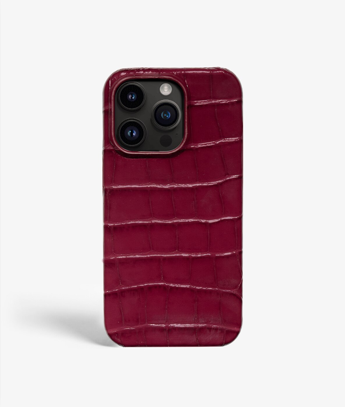 Cover iPhone 14 Pro Croco Burgundy