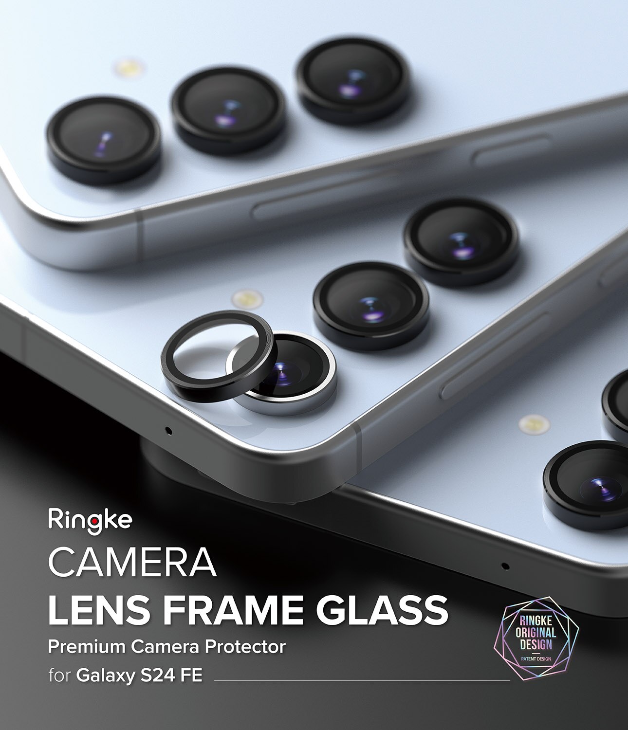 Camera Lens Frame Glass (2 pezzi) Samsung Galaxy S24 FE Black