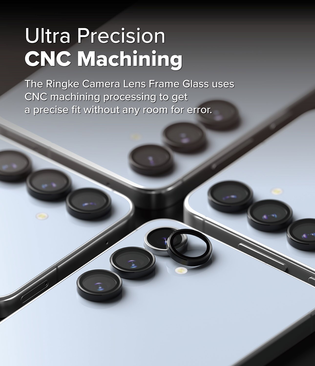 Camera Lens Frame Glass (2 pezzi) Samsung Galaxy S24 FE Black