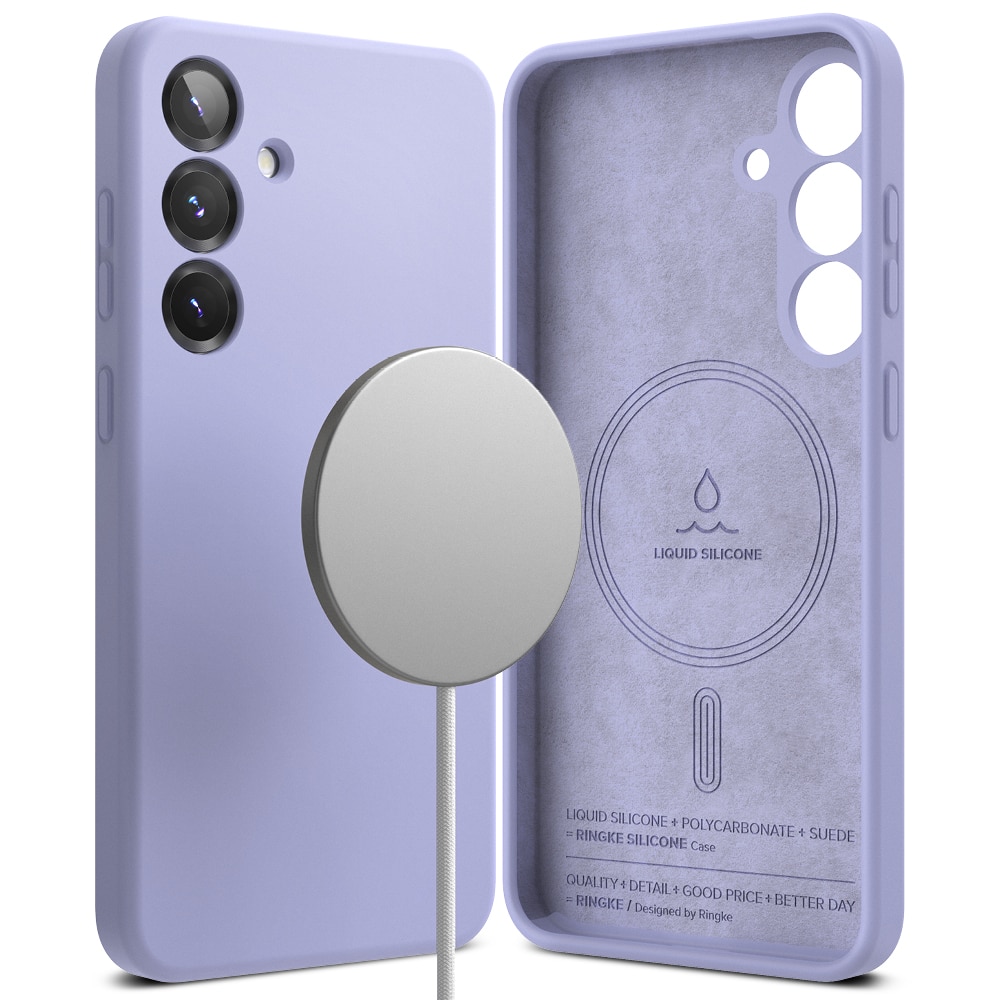 Silicone Magnetic Cover Samsung Galaxy S25 Plus Lavender